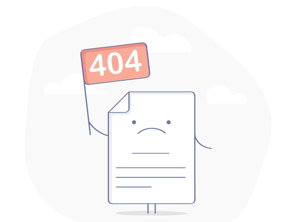Erro 404 - página não encontrada