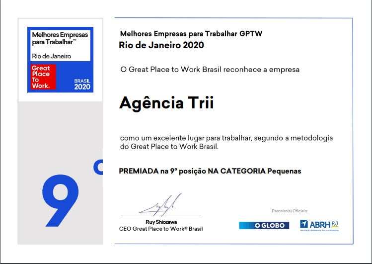 Certificação GPTW - Trii