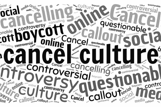 Vemos palavras relacionadas a como a cultura do cancelamento influencia a sua marca.