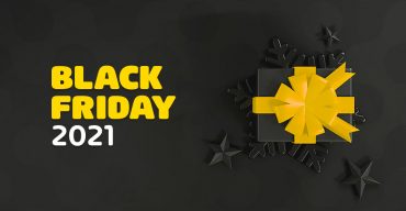 Black Friday 2021 fundo preto com detalhe amarelo