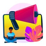 Profissional de comunicação escrevendo um blog sobre como atingir o público certo nas campanhas. Confira!