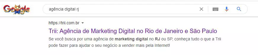 resultados no google agência digital rj seo